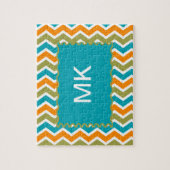 Peacock Vibrant Tribal Zigzag Legpuzzel (Verticaal)