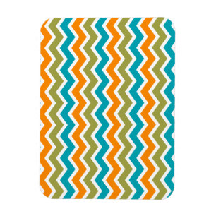 Peacock Vibrant Tribal Zigzag Magneet