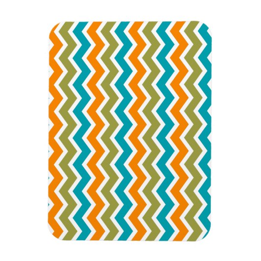 Peacock Vibrant Tribal Zigzag Magneet (Verticaal)