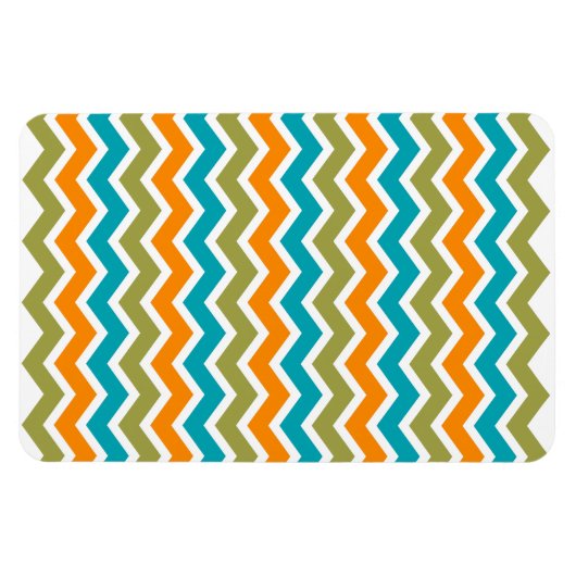 Peacock Vibrant Tribal Zigzag Magneet (Horizontaal)