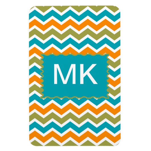 Peacock Vibrant Tribal Zigzag Magneet (Verticaal)