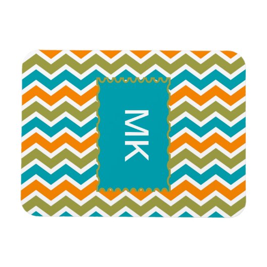 Peacock Vibrant Tribal Zigzag Magneet (Horizontaal)