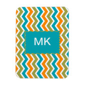 Peacock Vibrant Tribal Zigzag Magneet (Verticaal)