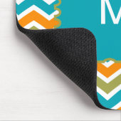 Peacock Vibrant Tribal Zigzag Muismat (Hoek)