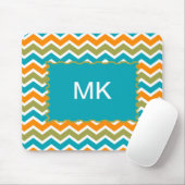 Peacock Vibrant Tribal Zigzag Muismat (Met muis)