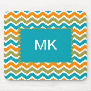 Peacock Vibrant Tribal Zigzag Muismat