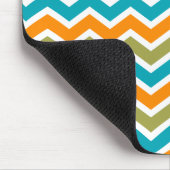 Peacock Vibrant Tribal Zigzag Muismat (Hoek)