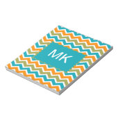 Peacock Vibrant Tribal Zigzag Notitieblok (Linkerzijde)