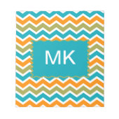 Peacock Vibrant Tribal Zigzag Notitieblok (Voorkant)