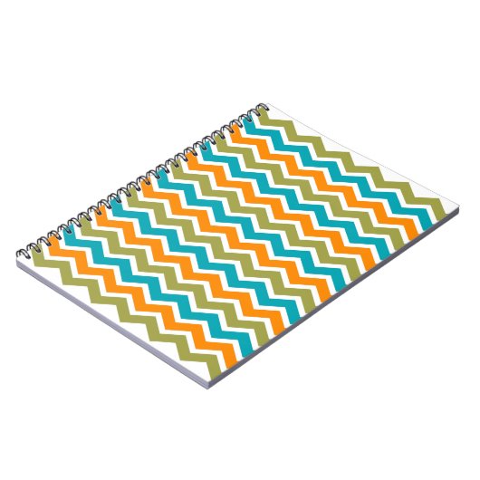 Peacock Vibrant Tribal Zigzag Notitieboek (Linkerzijde)