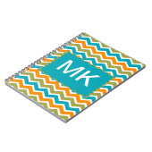 Peacock Vibrant Tribal Zigzag Notitieboek (Linkerzijde)