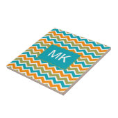 Peacock Vibrant Tribal Zigzag Tegeltje (Zijkant)