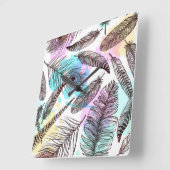 Peacock Vierkante Klok (Hoek)