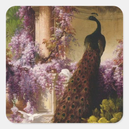  Peacock Vierkante Sticker (Voorkant)