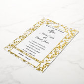 Peacock Vine Wedding Folie Invitation Uitnodiging (Gedraaid)
