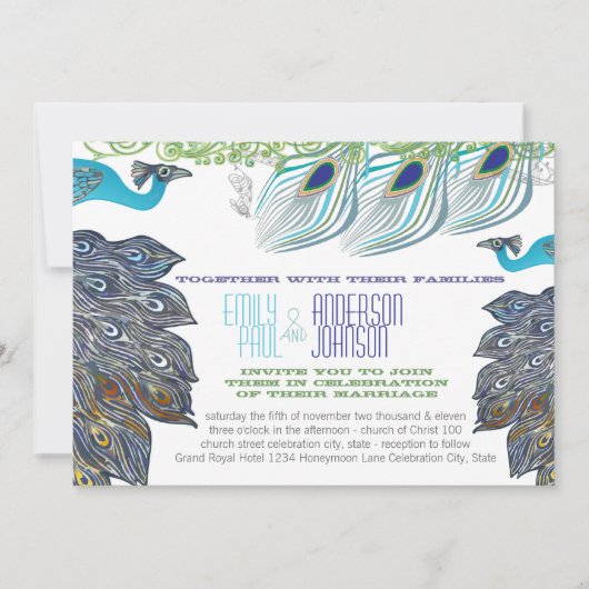 Peacock Vintage 3 Ververen met Peacock Kaart (Voorkant)