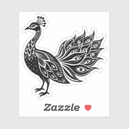 Peacock vinyl sticker (Vel)