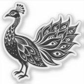 Peacock vinyl sticker (Voorkant)