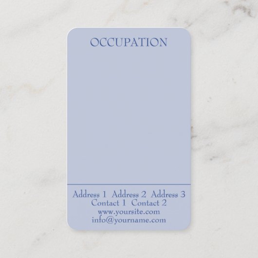 Peacock - Visitekaartje (Achterkant)