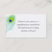 Peacock-Visitekaartje Visitekaartje (Achterkant)