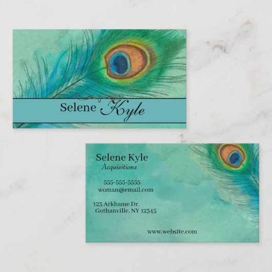 Peacock-Visitekaartje Visitekaartje (Voorkant / Achterkant)