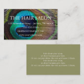 Peacock-Visitekaartjes Achtergrond Visitekaartje (Voorkant / Achterkant)