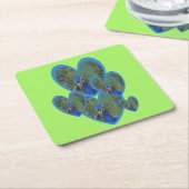 Peacock-vlakken in Onderzetter van het heetpatroon (Schuin)