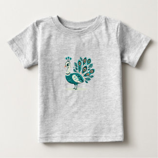 Peacock vogel Baby Fine Jersey T-shirt