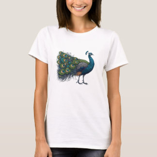 Peacock vogel Basic donker T-shirt