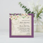 Peacock Vogelkooi - Uitnodiging voor bruiloft (Staand voorkant)