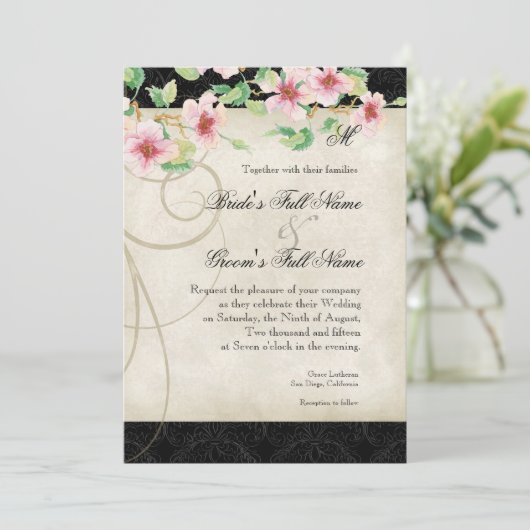 Peacock Vogelkooi - Uitnodiging voor bruiloft (Staand voorkant)