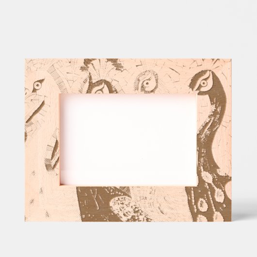 Peacock vogels gegraveerde lijstjes (Voorkant)