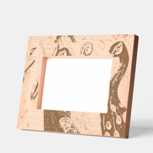 Peacock vogels gegraveerde lijstjes (Links)