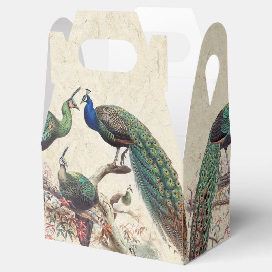  Peacock Vogels Wildlife Animals Favor Box Bedankdoosjes (Geopend)