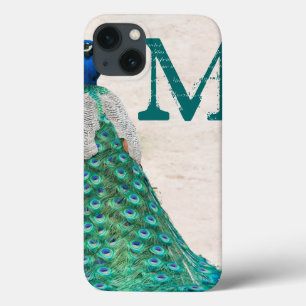 Peacock Vogelveer Blauwgroen Turqu Monogram IPAD C Case-Mate iPhone Case