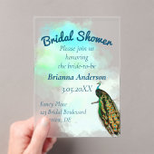  Peacock Vrijgezellenfeest Acryl Uitnodigingen (Insitu (Draagbaar))