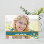 Peacock Vrijgezellenfeest Bride voor foto Kaart (Staand voorkant)