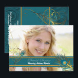 Peacock Vrijgezellenfeest Bride voor foto Kaart<br><div class="desc">Onze Peacock Threadal Shower Invitations coördineren met ons Peacock Wedding Collectie. Neem contact op met de artiest voor hulp bij het zoeken naar de kaarten die u nodig hebt.</div>