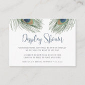 Peacock Vrijgezellenfeest Cadeauscherm Informatiekaartje (Voorkant)