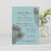 Peacock-Vrijgezellenfeest Kaart (Staand voorkant)