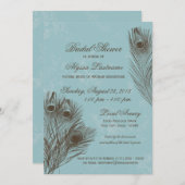 Peacock-Vrijgezellenfeest Kaart (Voorkant / Achterkant)