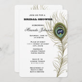 Peacock-Vrijgezellenfeest Kaart (Voorkant / Achterkant)