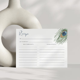 Peacock Vrijgezellenfeest Recipe Kaart