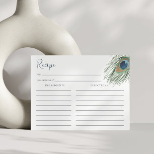 Peacock Vrijgezellenfeest Recipe Kaart