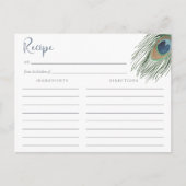 Peacock Vrijgezellenfeest Recipe Kaart (Voorkant)