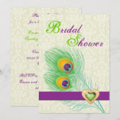 Peacock-vrijgezellenfeest voor sierjuwelen kaart (Voorkant / Achterkant)