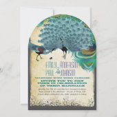 Peacock  Vuurwervelkolom Verbrandend randperkament Kaart (Voorkant)