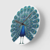 Peacock Wall Clock – Elegant Decorative Timepiece  Ronde Klok (Hoek)