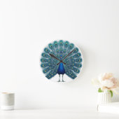 Peacock Wall Clock – Elegant Decorative Timepiece  Ronde Klok (Huis)