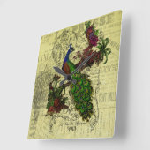  Peacock-wandklok Vierkante Klok (Hoek)